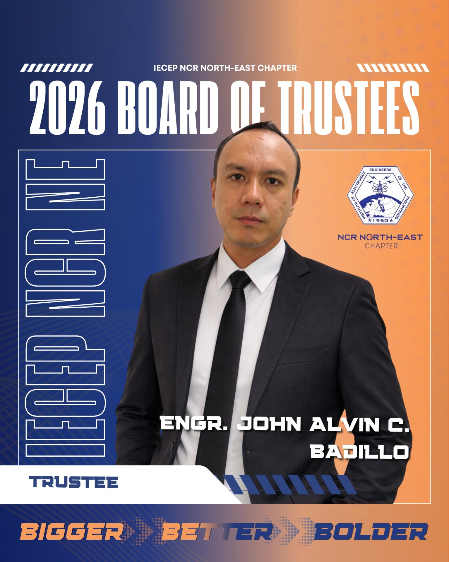 Portrait of Engr. John Alvin C. Badillo, ECE, Board of Trustee