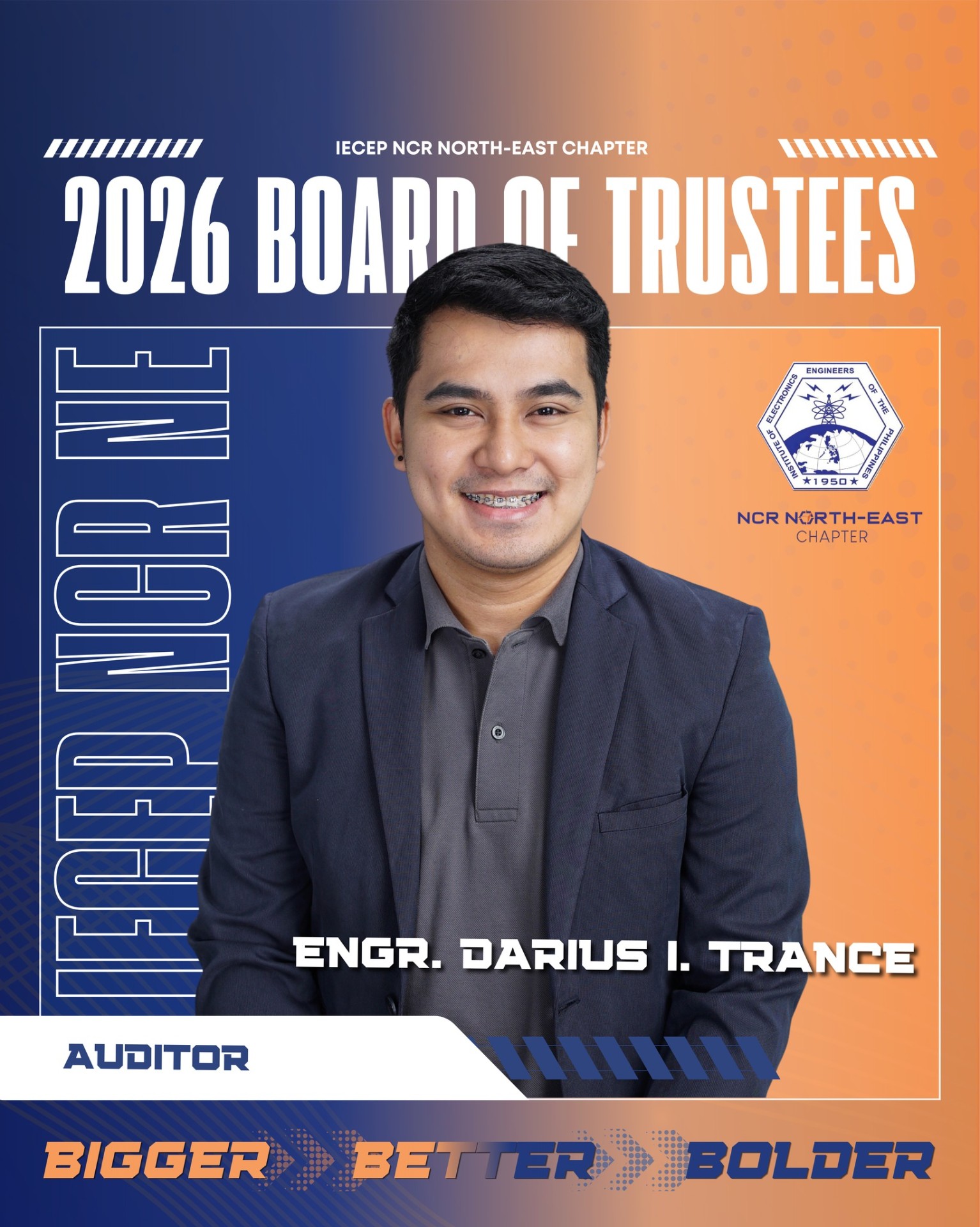 Portrait of Engr. Darius I. Trance, ECE, Auditor
