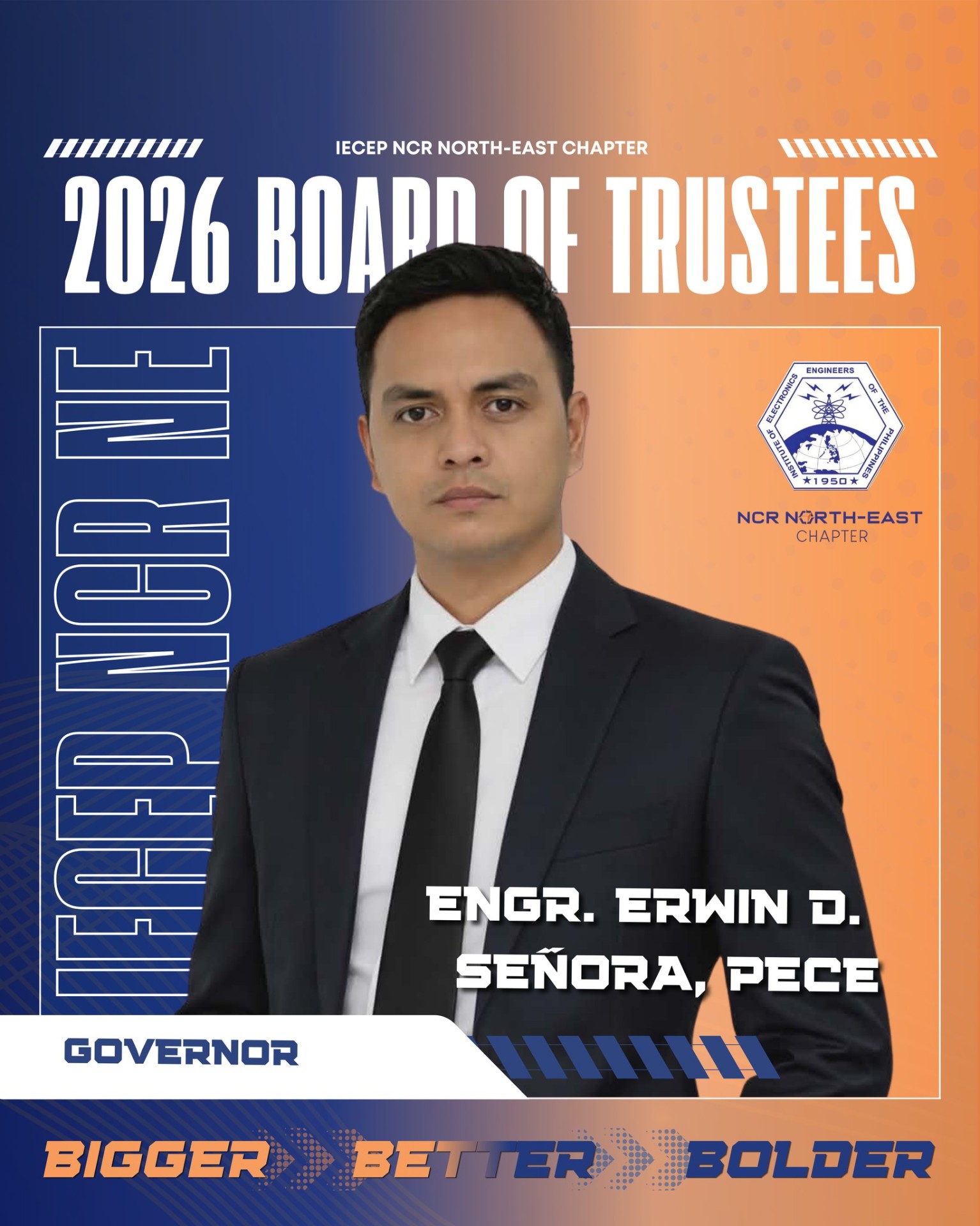 Portrait of Engr. Erwin D. Señora, PECE, Governor