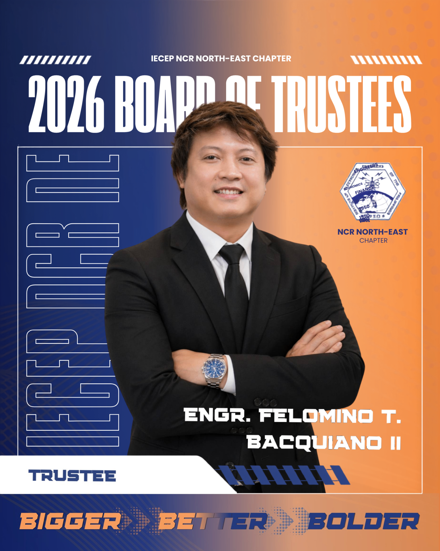 Portrait of Engr. Fel T. Bacquiano II, ECE, Board of Trustee