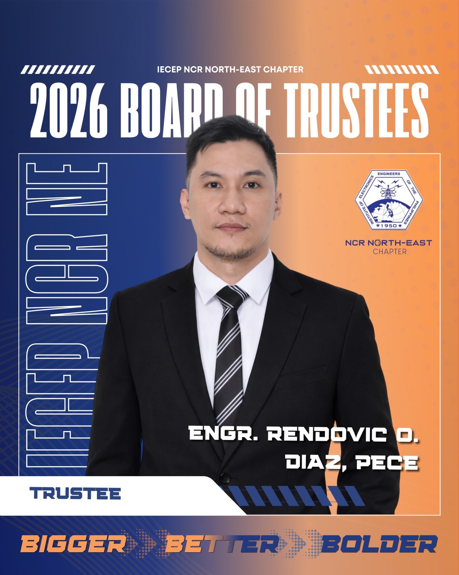 Portrait of Engr. Rendovic S. Diaz, PECE, Board of Trustee