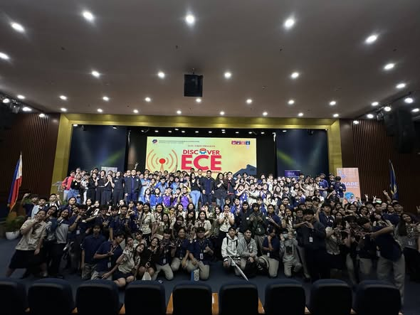 Group photo of DISCOVER ECE participants in the JRU CB Auditorium